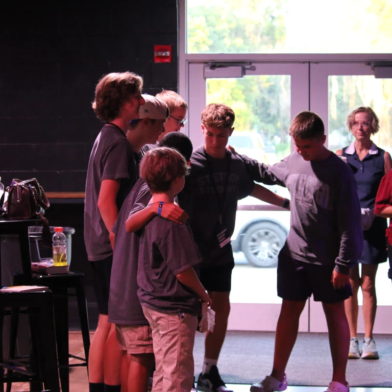Student small groups are where growth gets personal. We love our small group because it helps students build genuine friendships, ask honest questions, and talk about life and faith in a way that actually connects. Our small group takes place during the 11 o'clock service every Sunday.<br>
