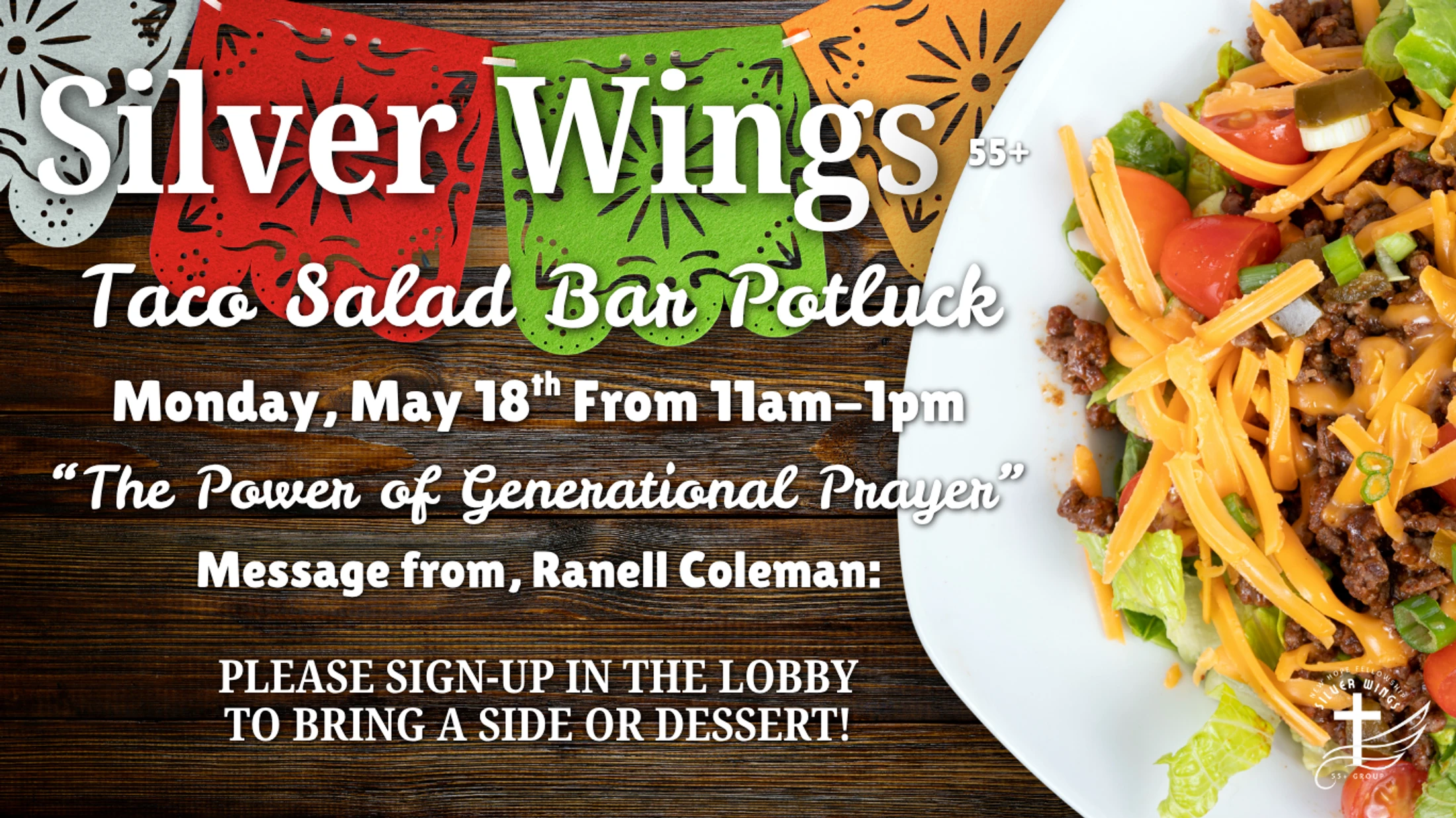 Silver Wings Taco Salad  Bar Potluck