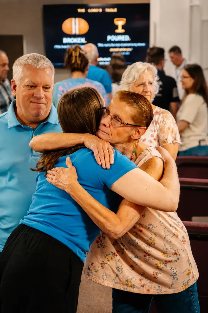 Congregation worshiping inside Memorial Baptist Church