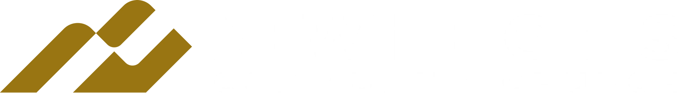 The graphic portion of the New Heights Community Church logo, featuring a gold-colored, abstract icon resembling stylized mountains on a white background.