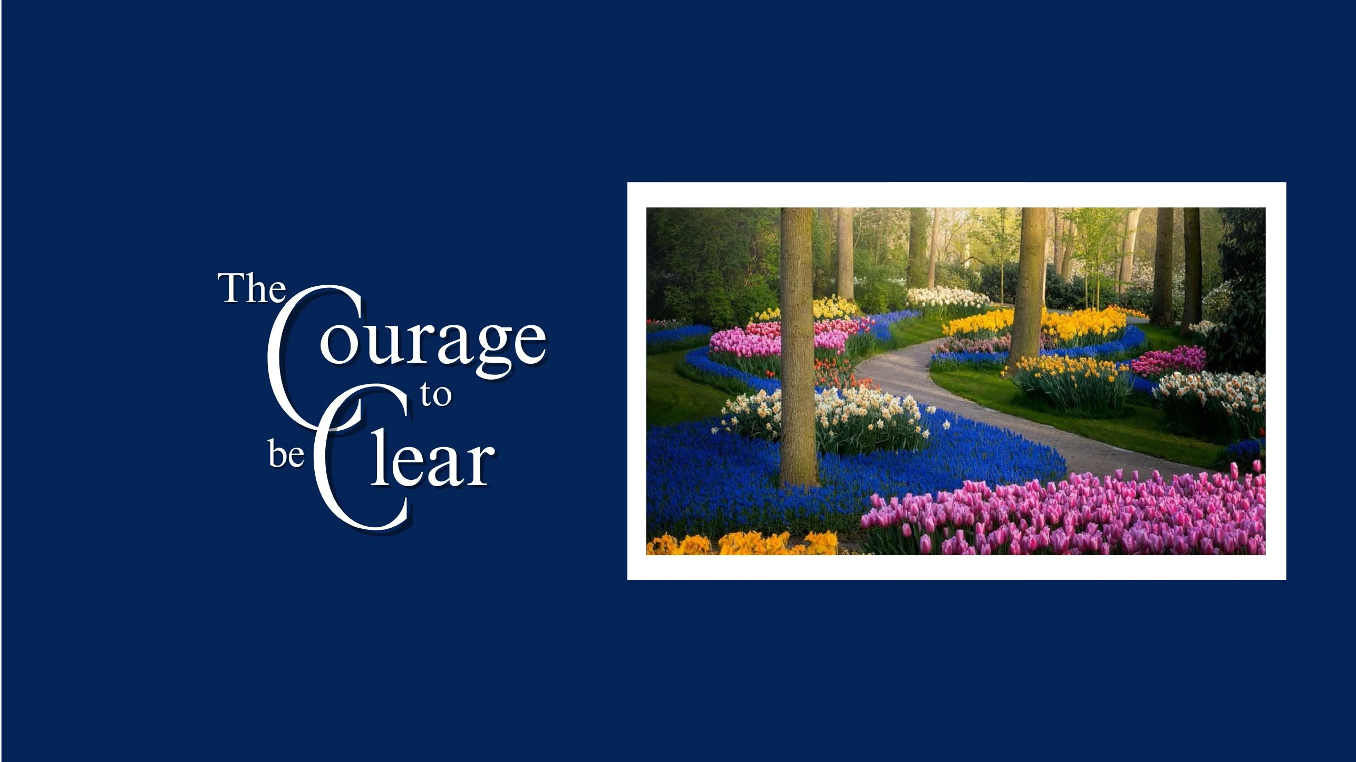 The Courage to be Clear