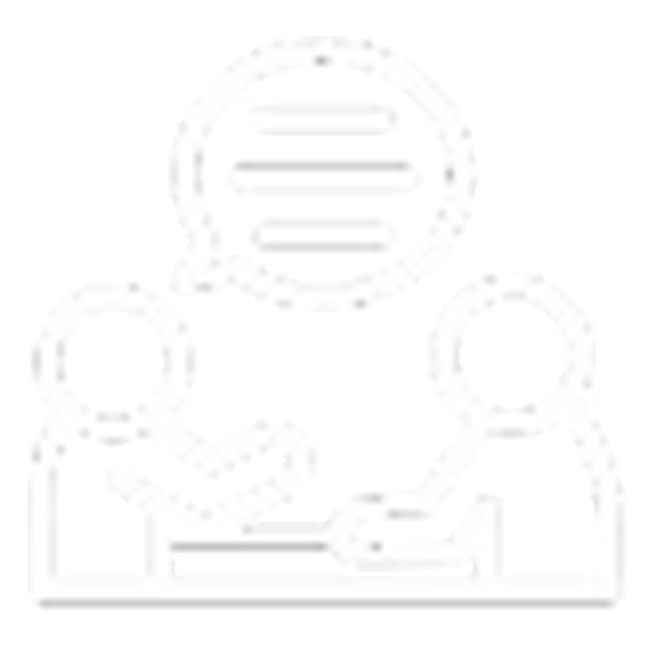 A white line icon of two people sitting at a table shaking hands, with a speech bubble above them, symbolizing a discussion or agreement.