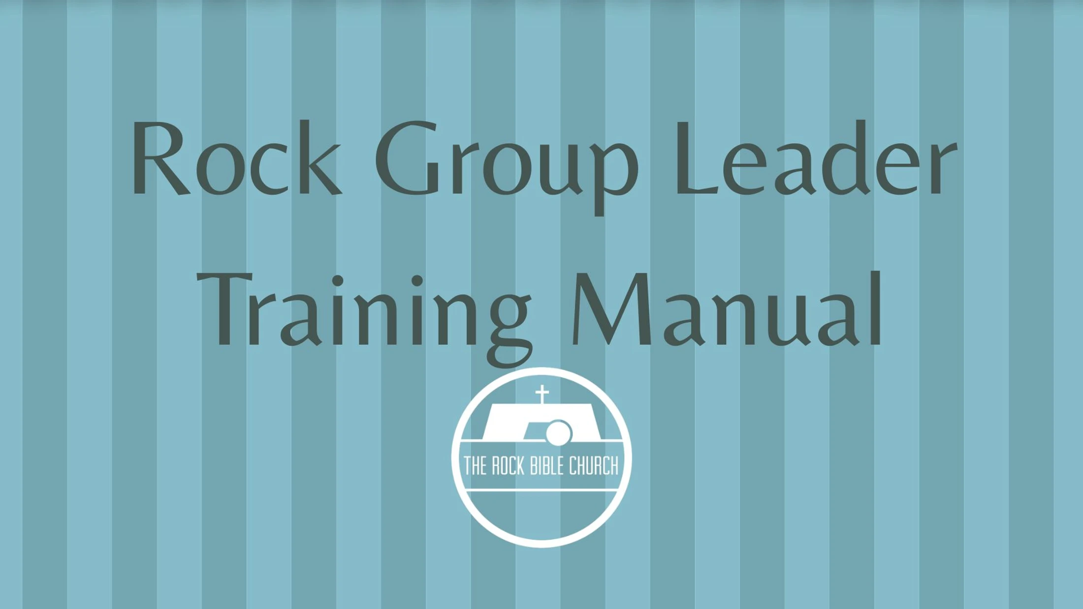 TRBC Group Leader Training Manual