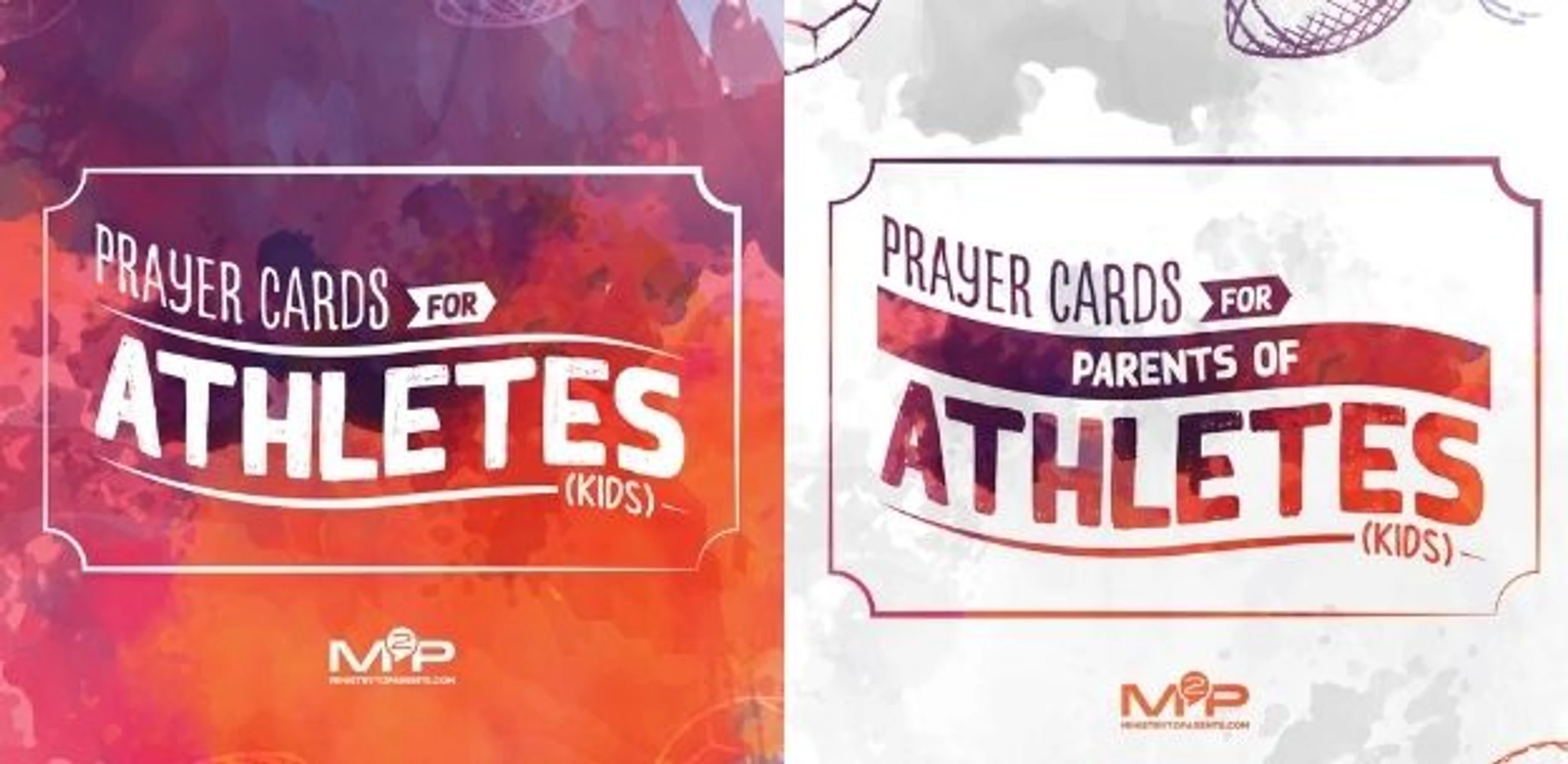 Version 1: Prayer cards designed for sports families.