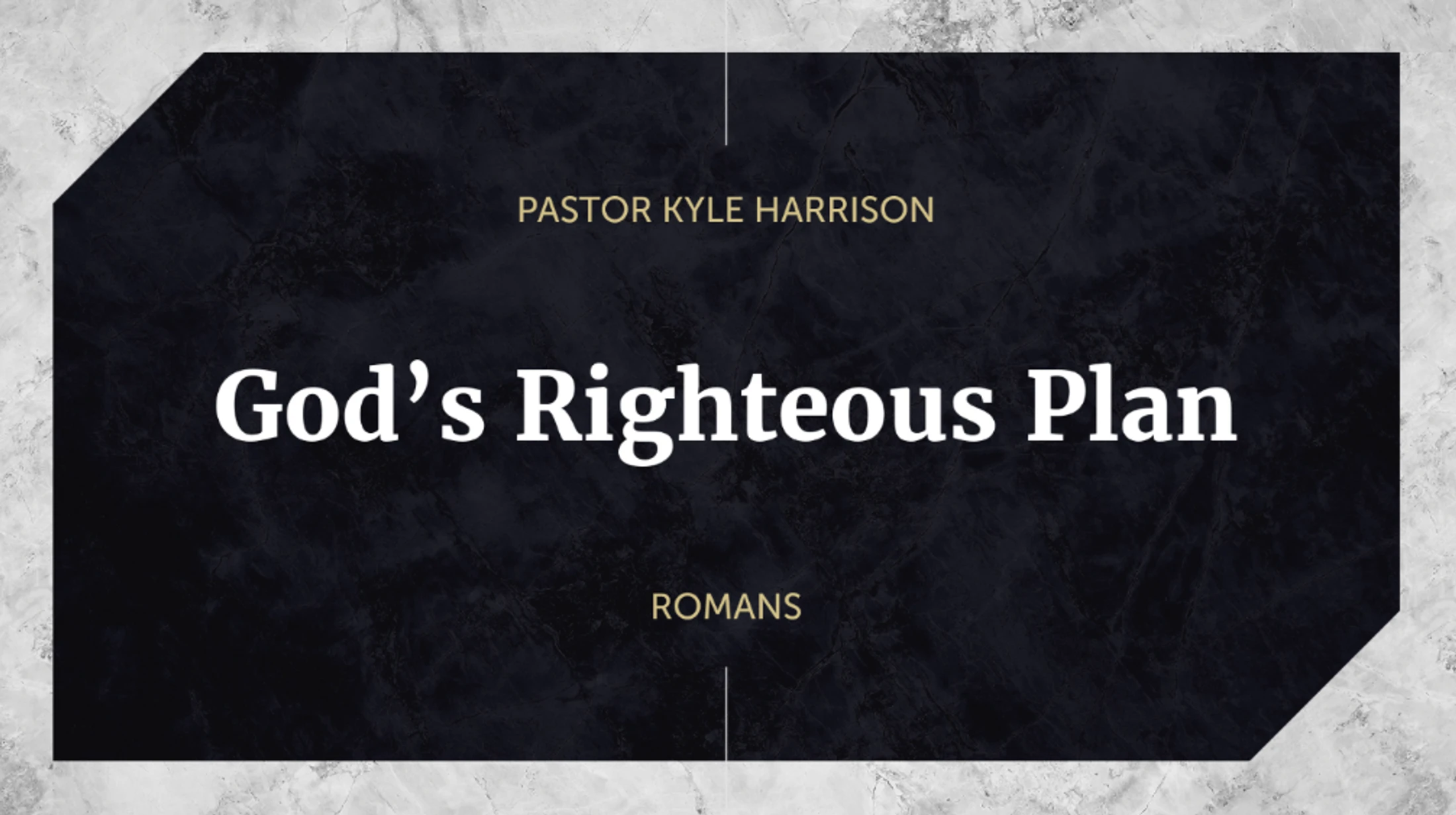 God's Righteous Plan