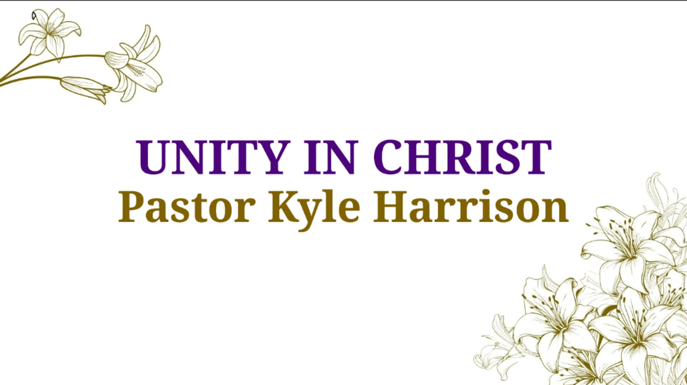 Unity In Christ- Easter Advent