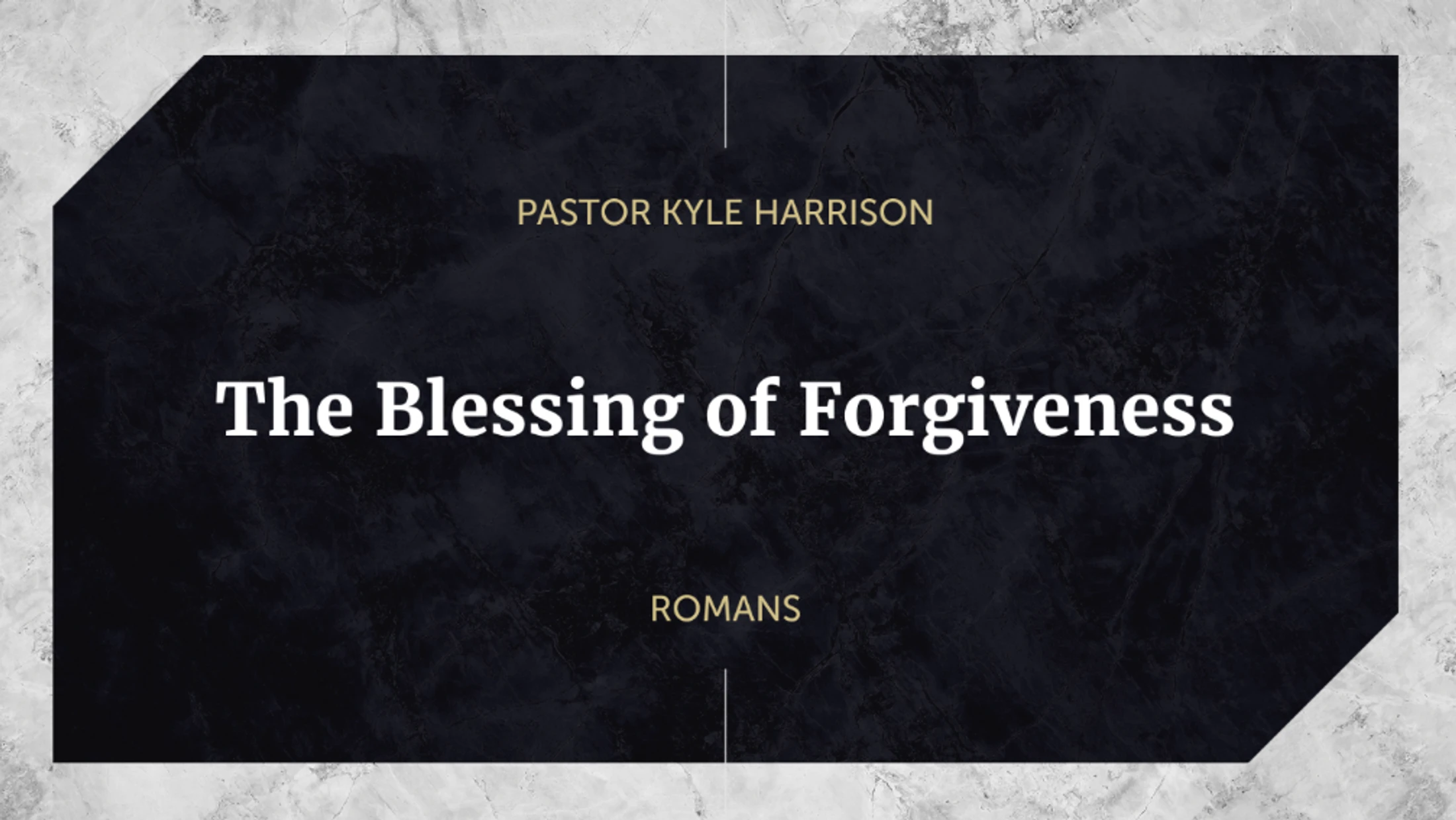 The blessing of forgiveness