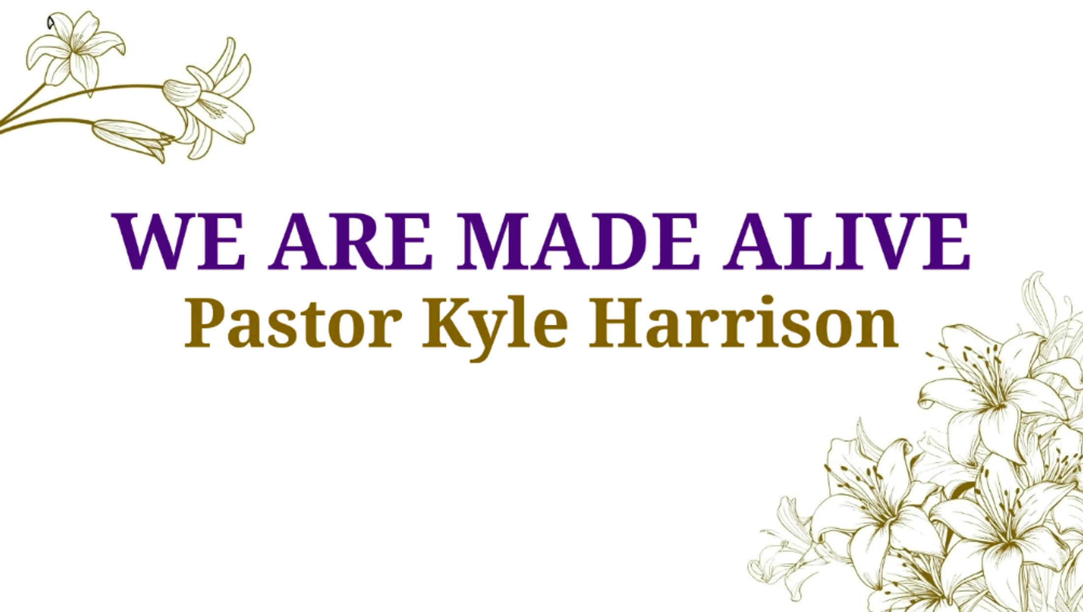 We Are Made Alive- Easter Advent