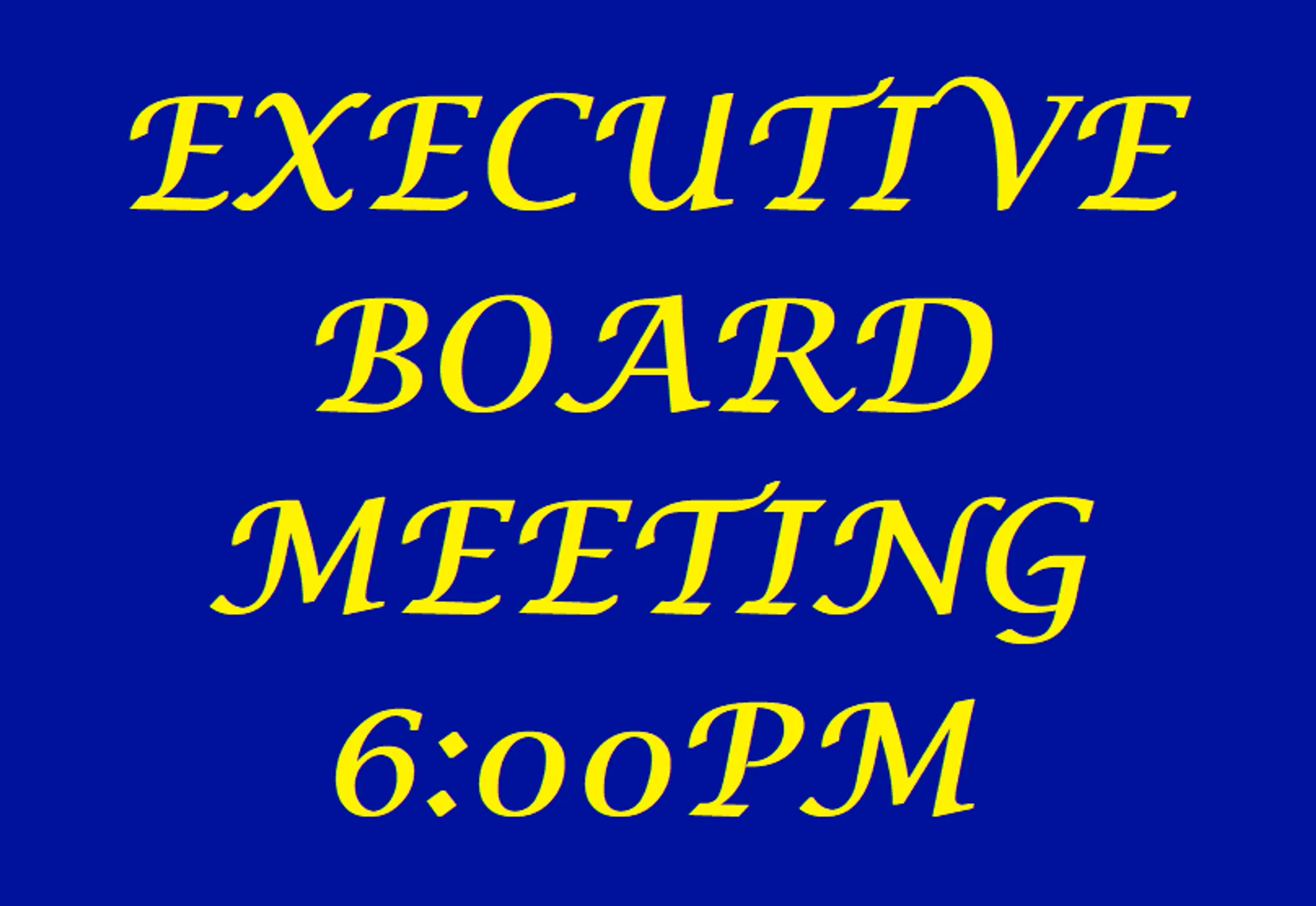 EXECUTIVE BOARD MEETING