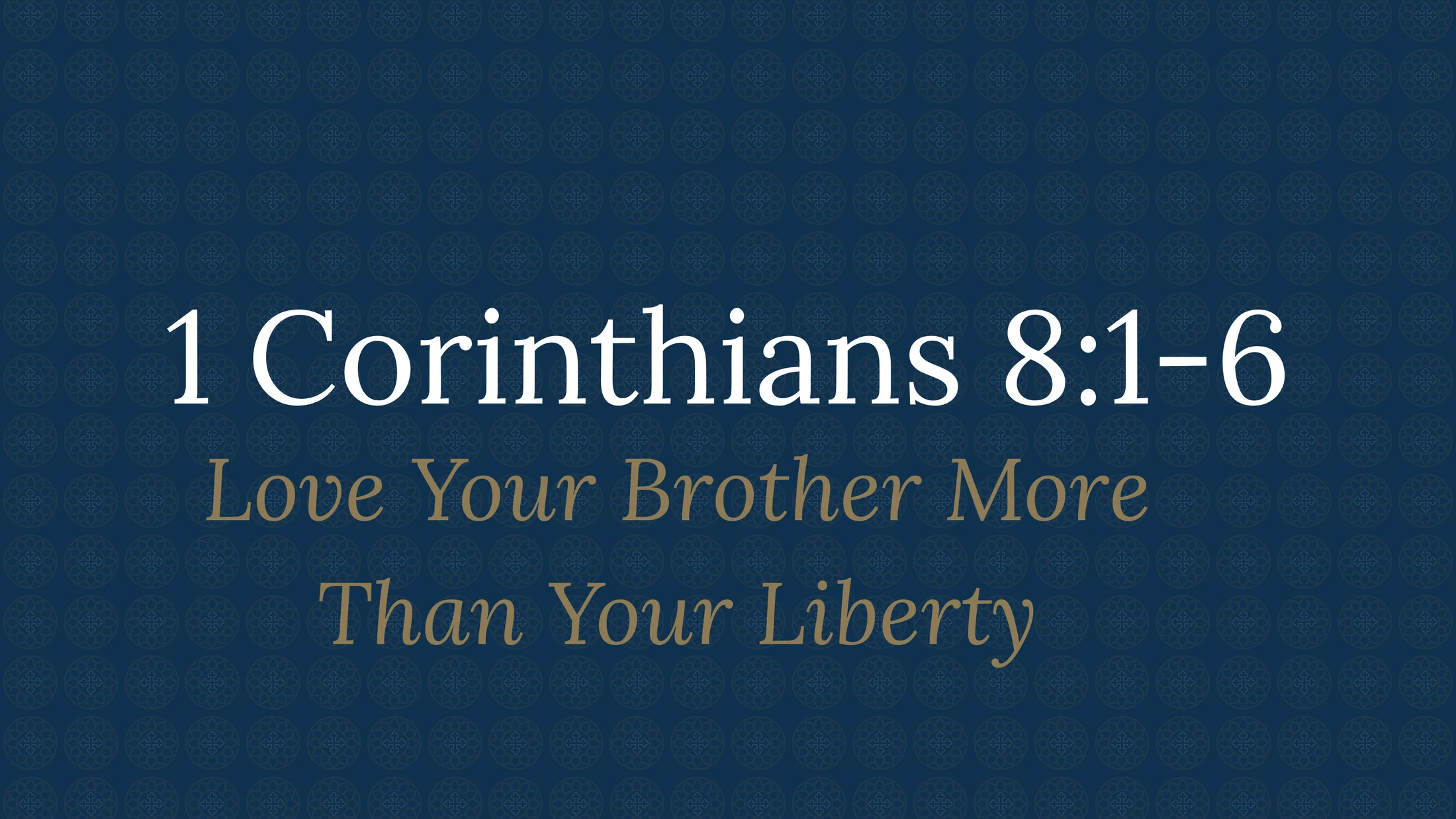 1 Corinthians 8:1-6