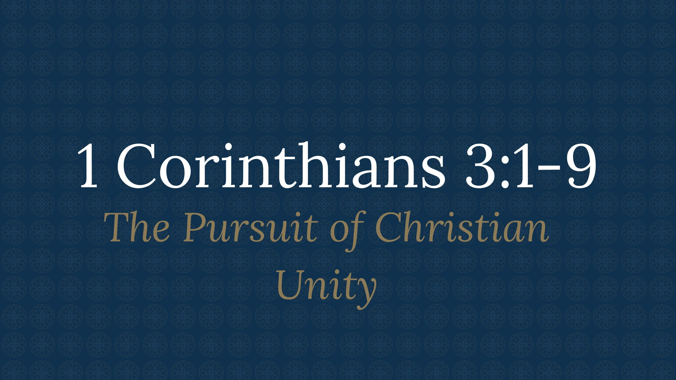 1 Corinthians 3:1-9