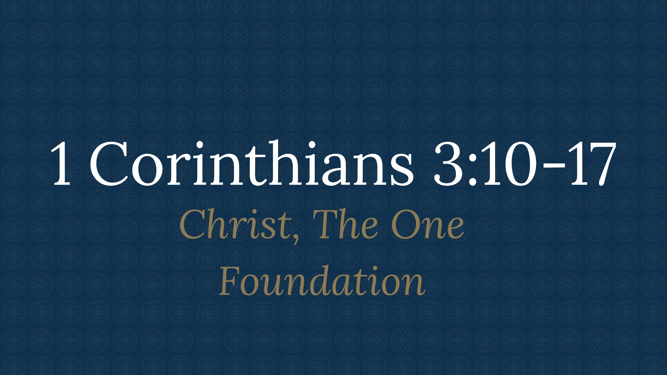 1 Corinthians 3:10-17