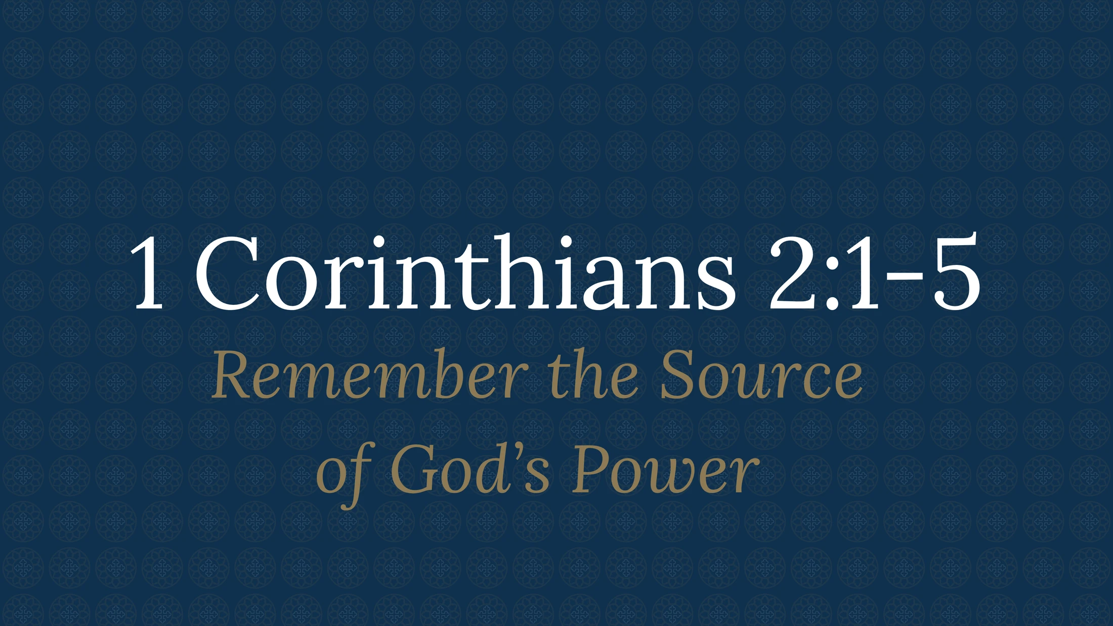 1 Corinthians 2:1-5