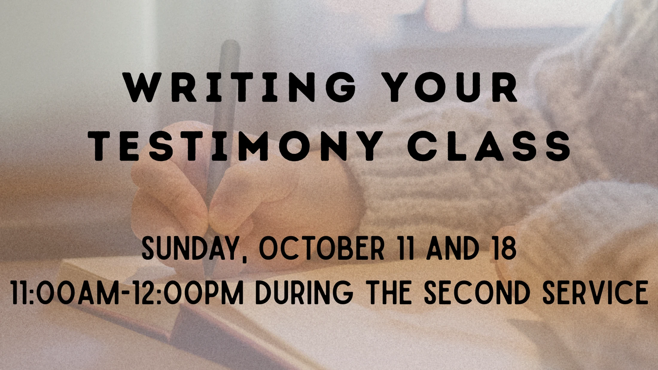 Writing Your Personal Testimony