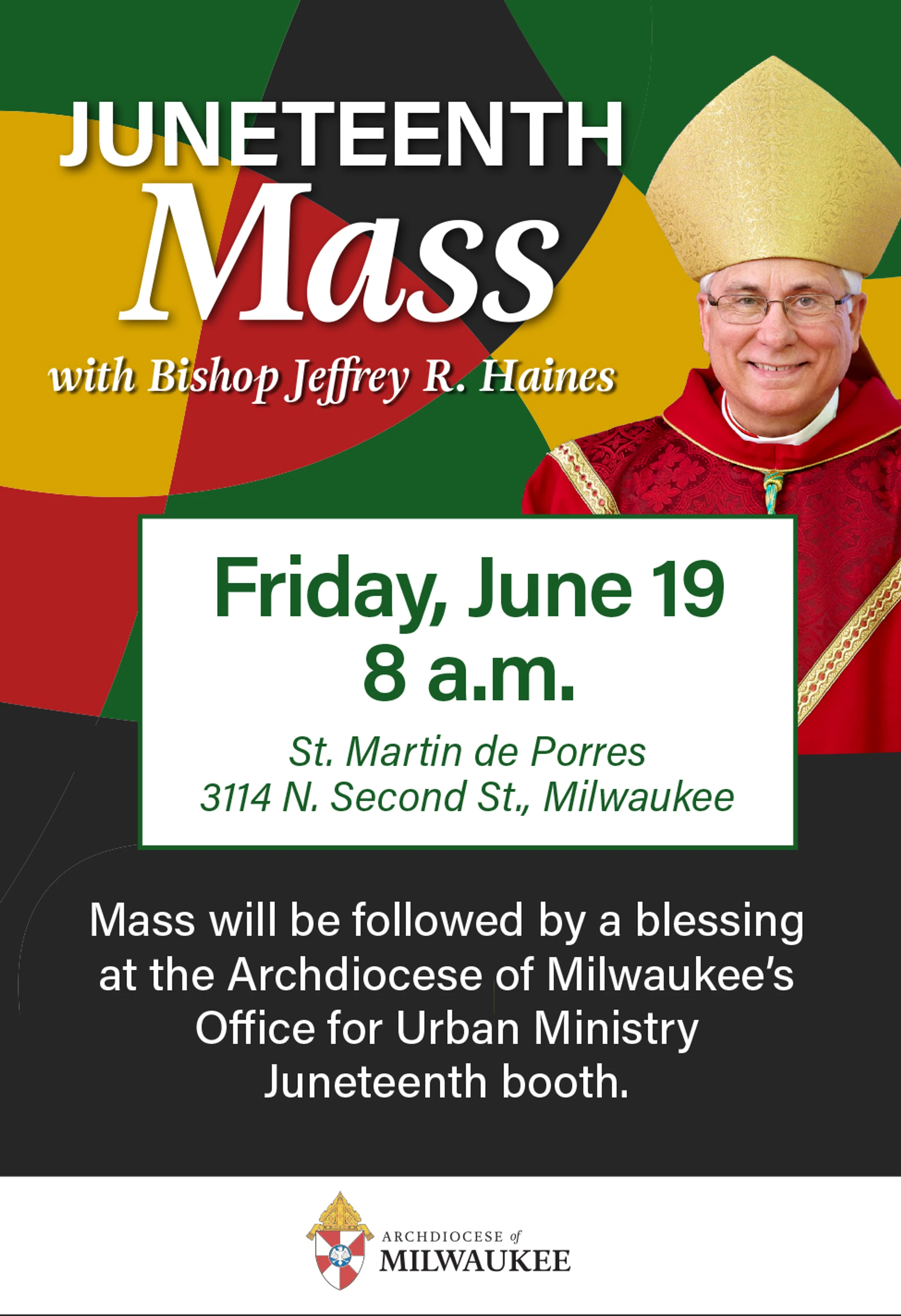 Join 3rd annual Juneteenth Holy Mass at St. Martin de Porres Catholic Church