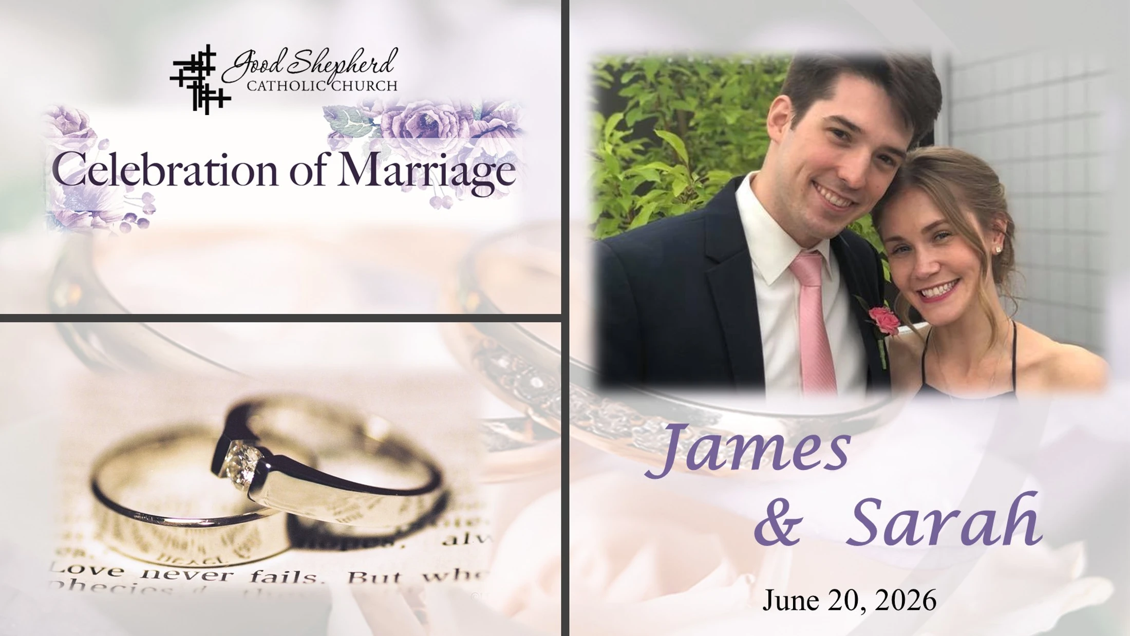 Wedding Banns! Congratulations Mr. and Mrs. James & Sarah Swanke