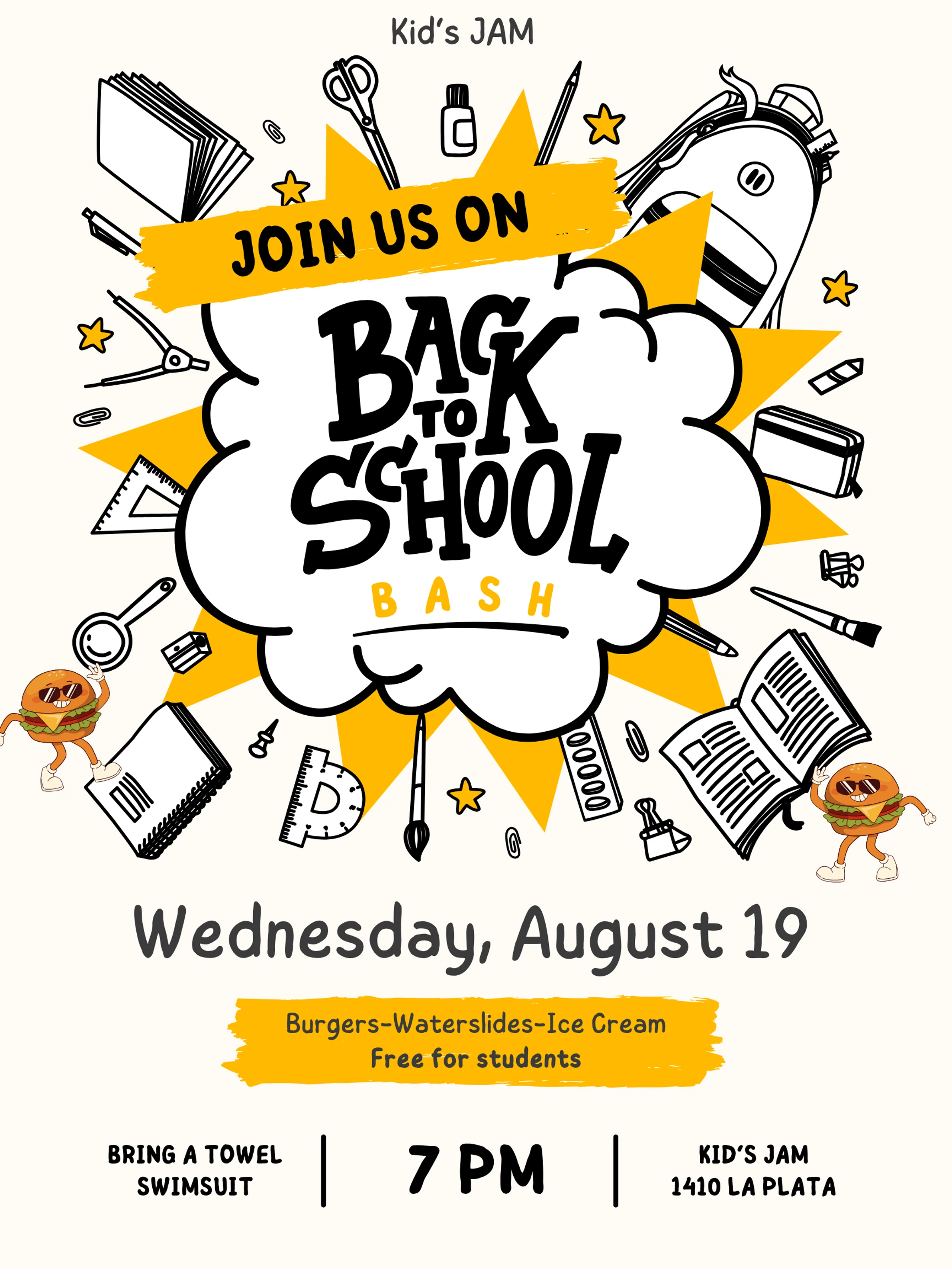 JAM Kids Back 2 School Bash