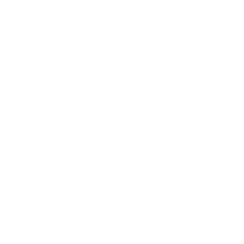 A simple white line art icon showing a mother holding her baby closely in her arms, symbolizing care and parental love.