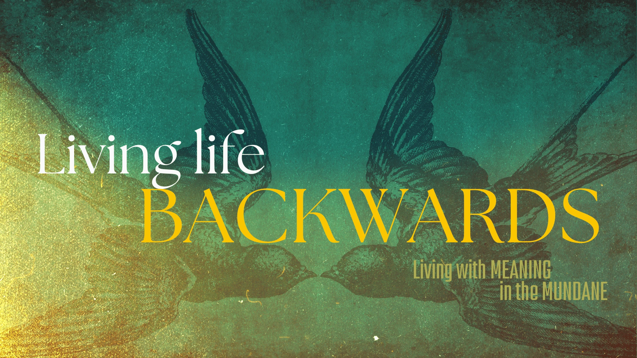 Week 2 | Living Life Backwards | Gift not Gain