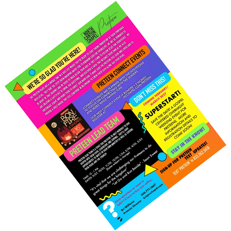 Fall 2026 Preteen Newsletter