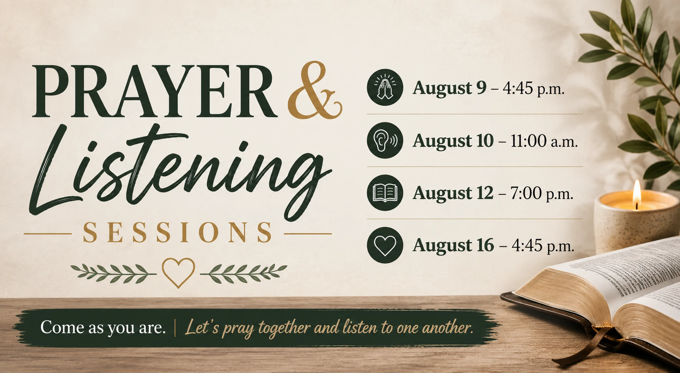 Prayer & Listening Sessions