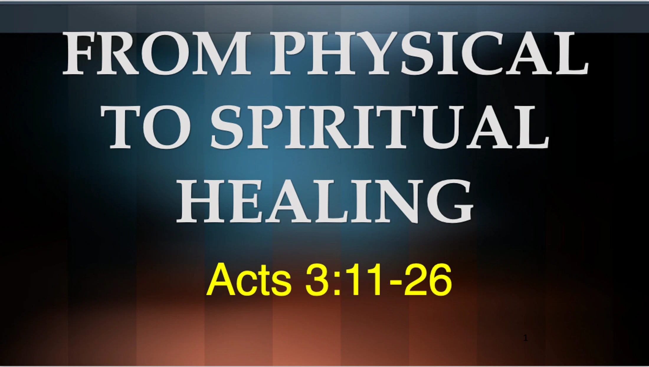 From Physical To Spiritual Healing