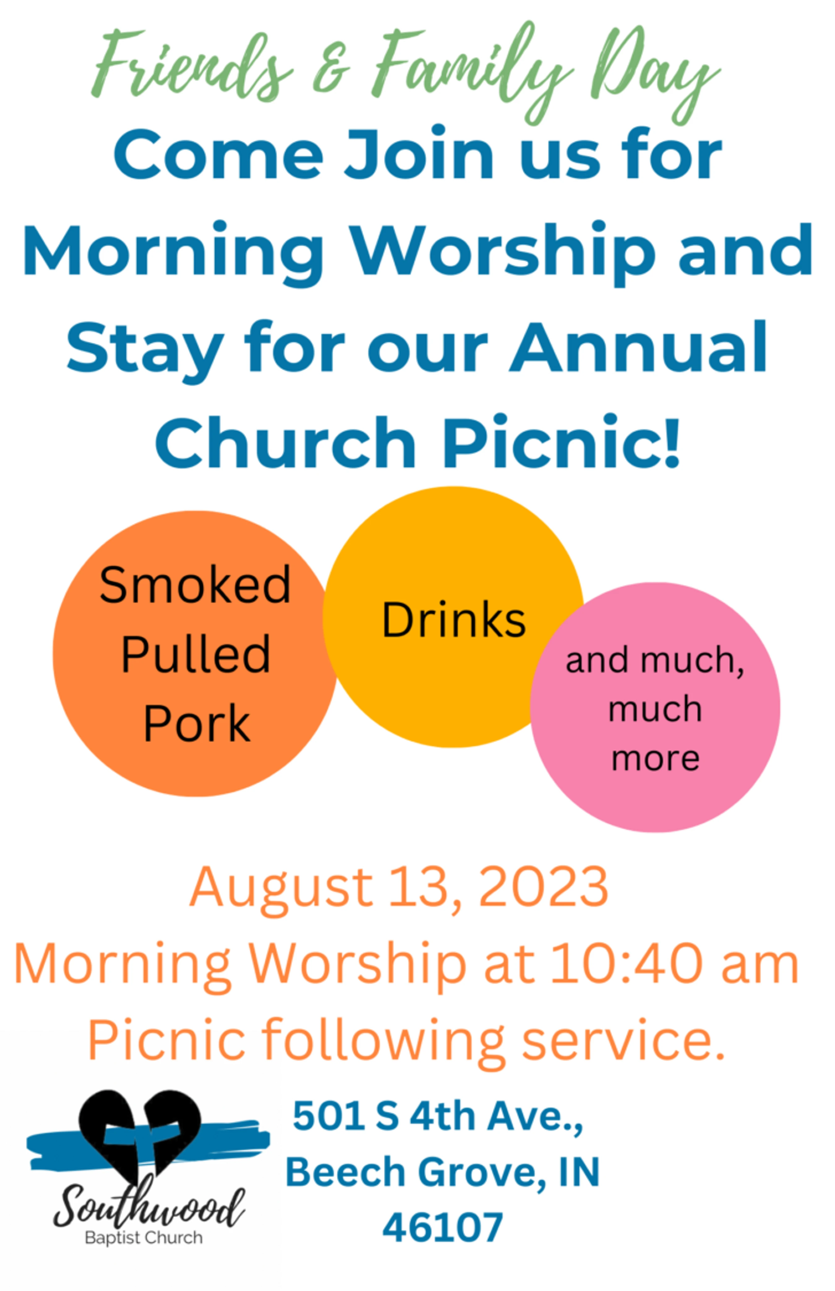Friends and Family Day/Church Picnic