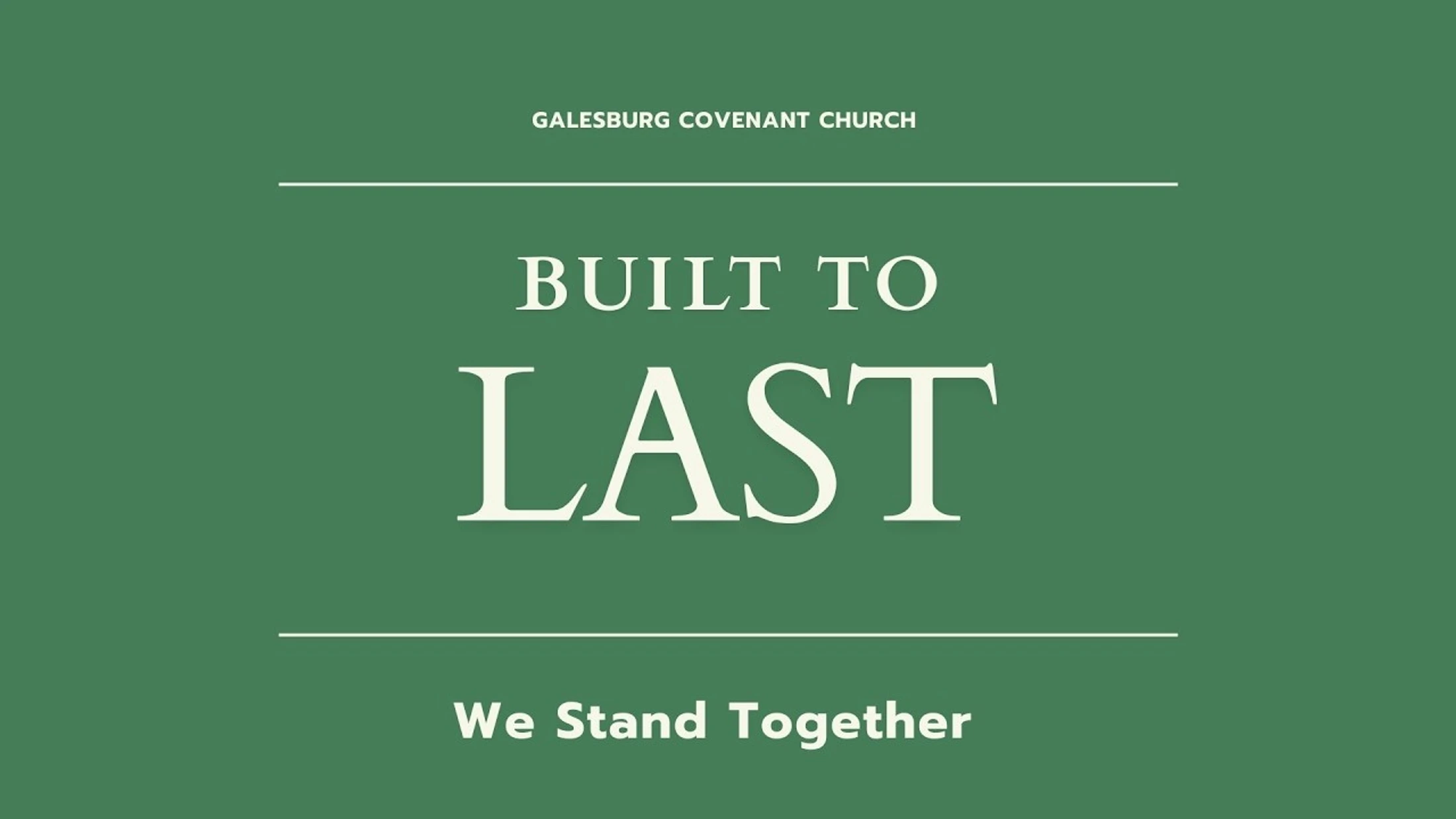 Galesburg Covenant Church - Sunday, March 1, 2026