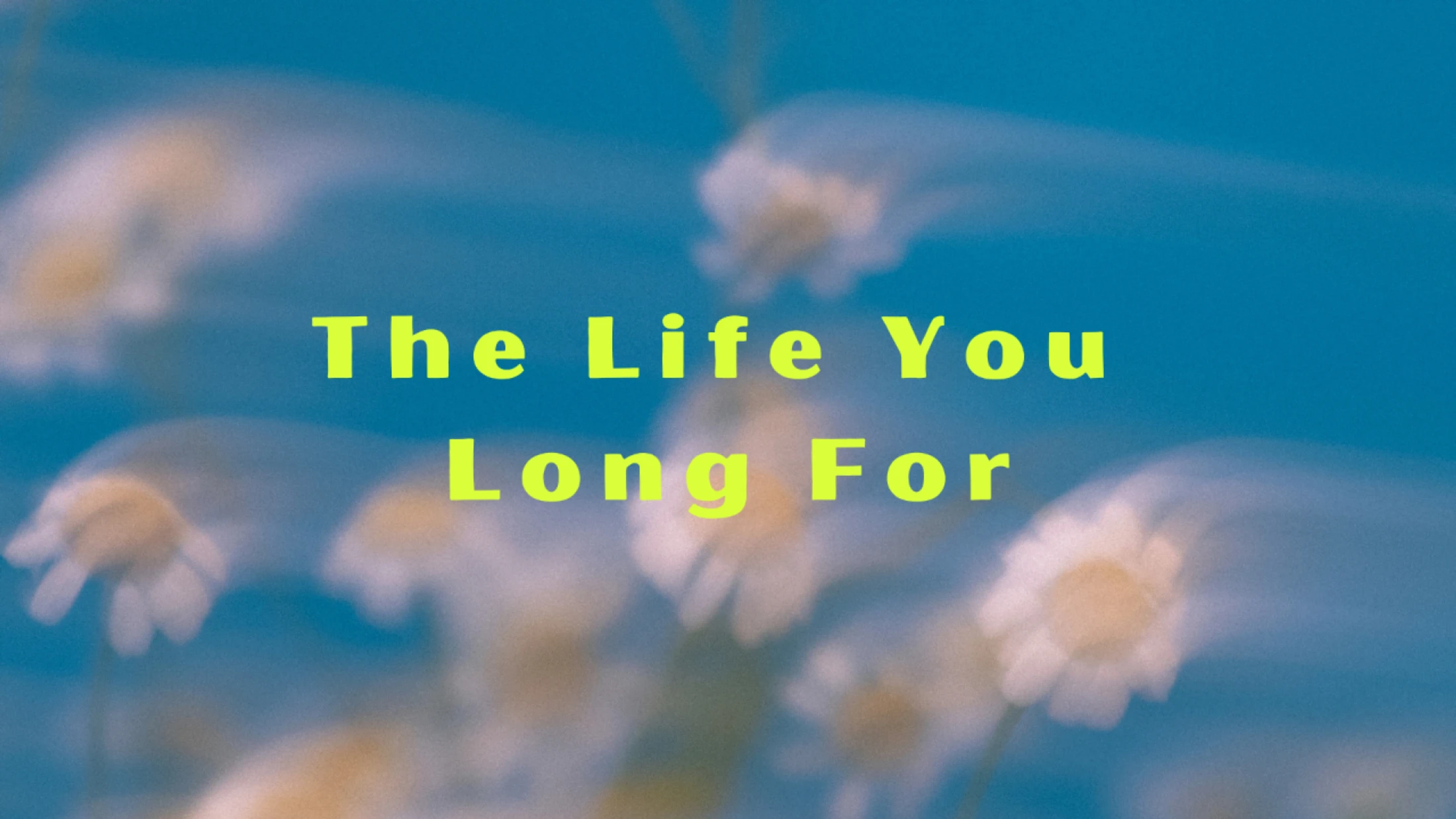 The Life You Long For: Part 3 - Ecclesiastes - Work