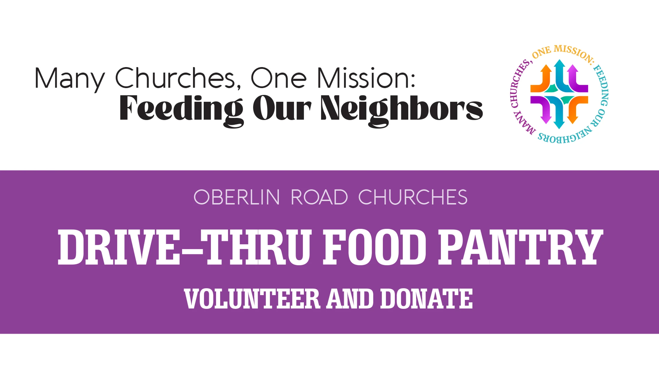 Oberlin Road Churches Drive Through Food Pantry