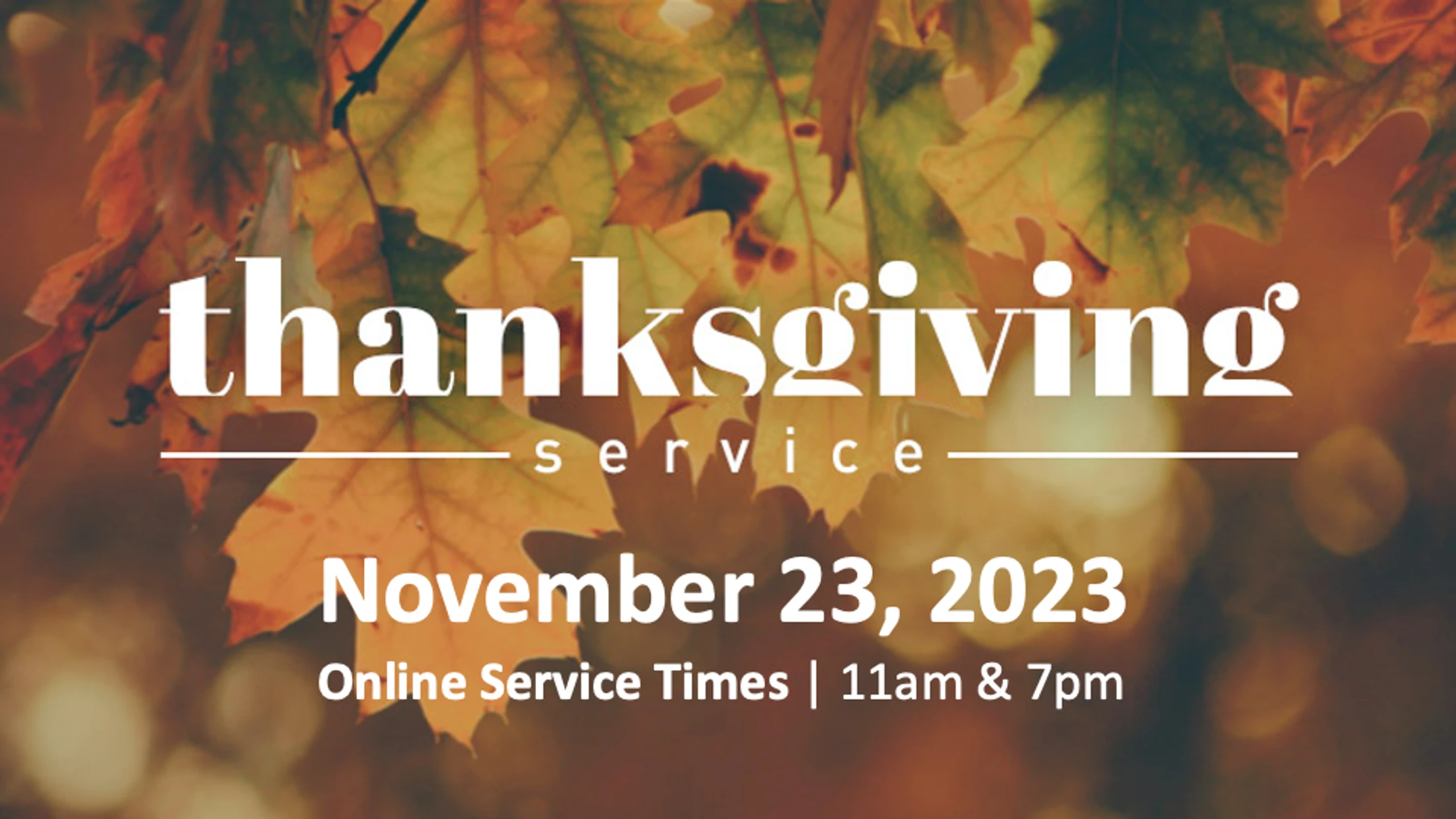 Thanksgiving Service 2023