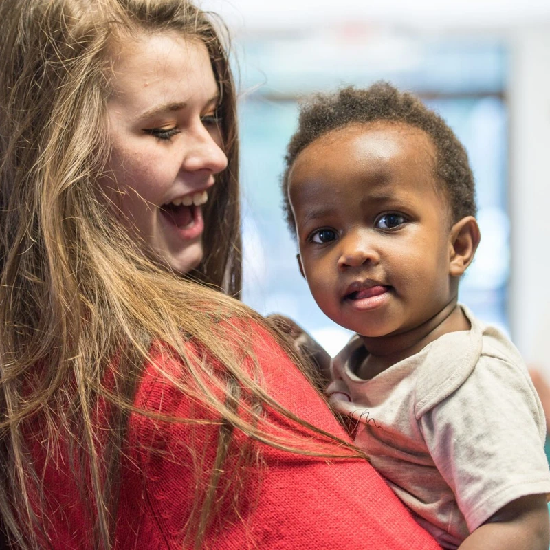 When you join us for the first time, head to the left in our atrium and stop at the Creation Station desk – it’s the one that looks like a big red caboose. We’ll take the time to get to know you and find out how we can best serve you and your young children, and give you all the information you need to feel good about entrusting your kids to us for the morning.