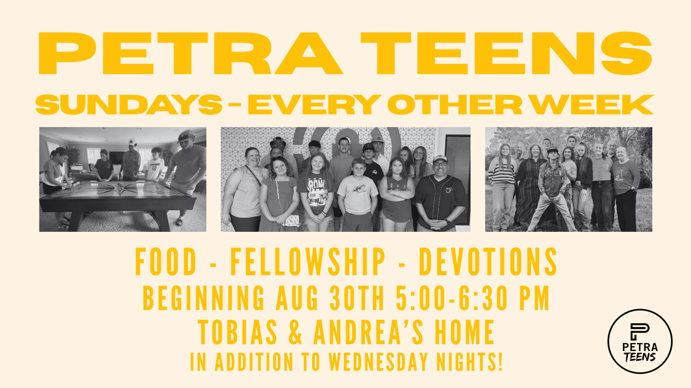 Petra Teens Sunday Gathering