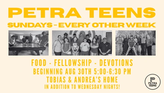 Petra Teens Sunday Gatherings