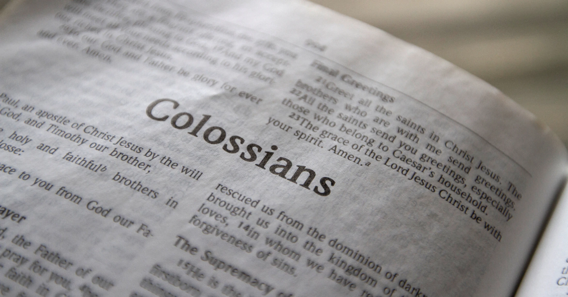 Colossians 1 :1-8