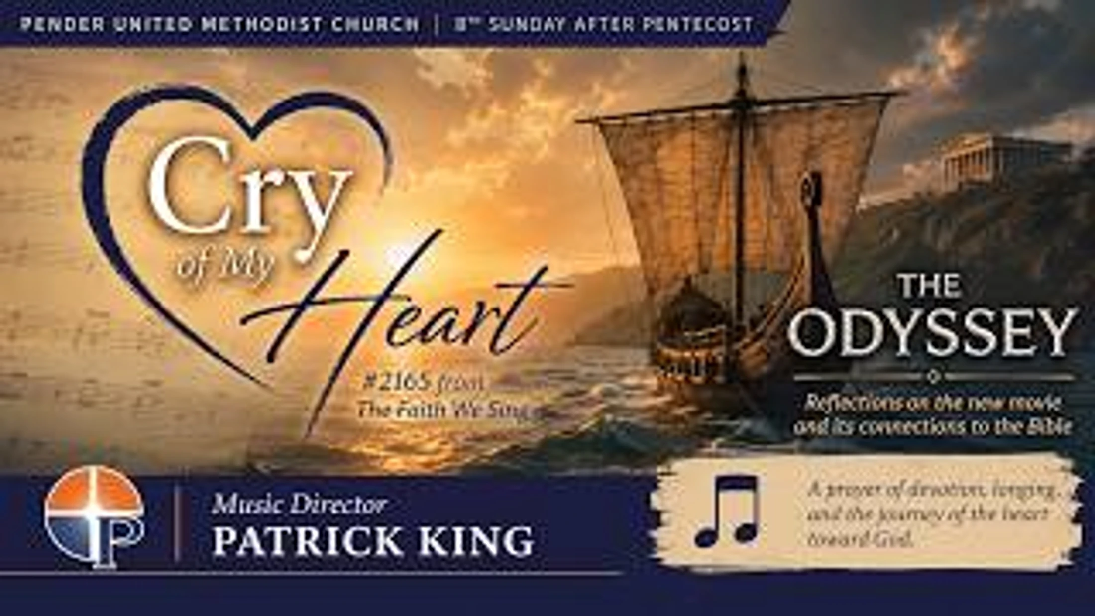 Patrick King, Pender's Director of Music Ministries, Shared a Reflection on The Odyssey