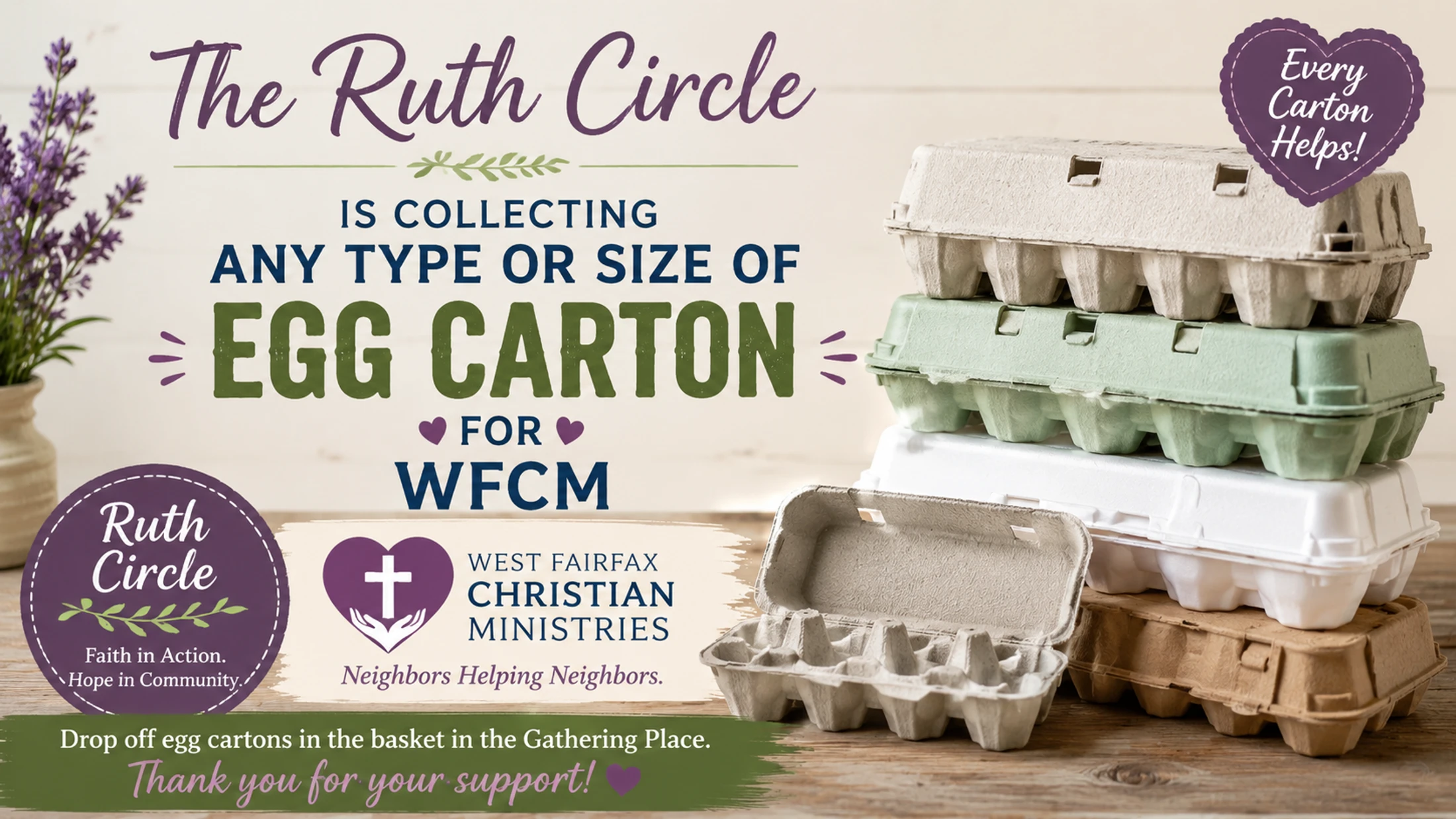 Egg Cartons Needed for WFCM