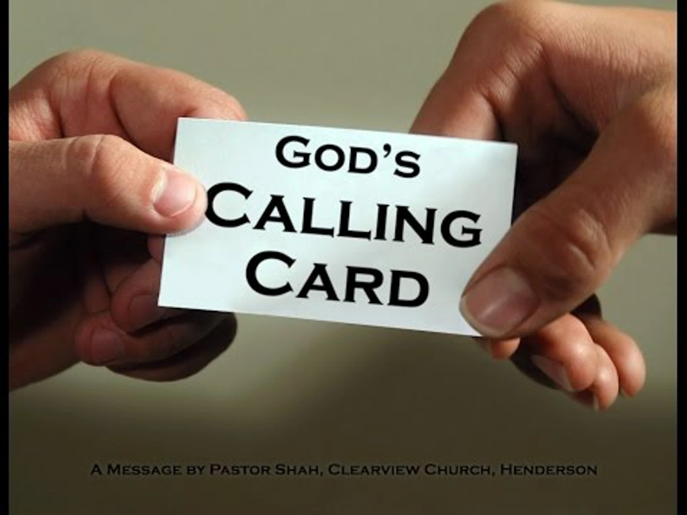 God's Calling Card