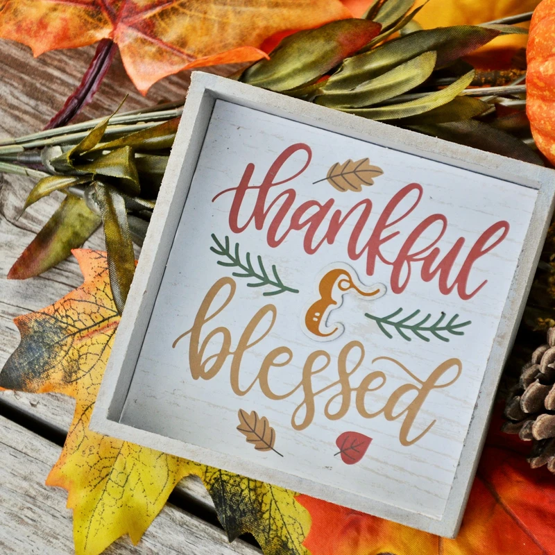 thankful blessed signage