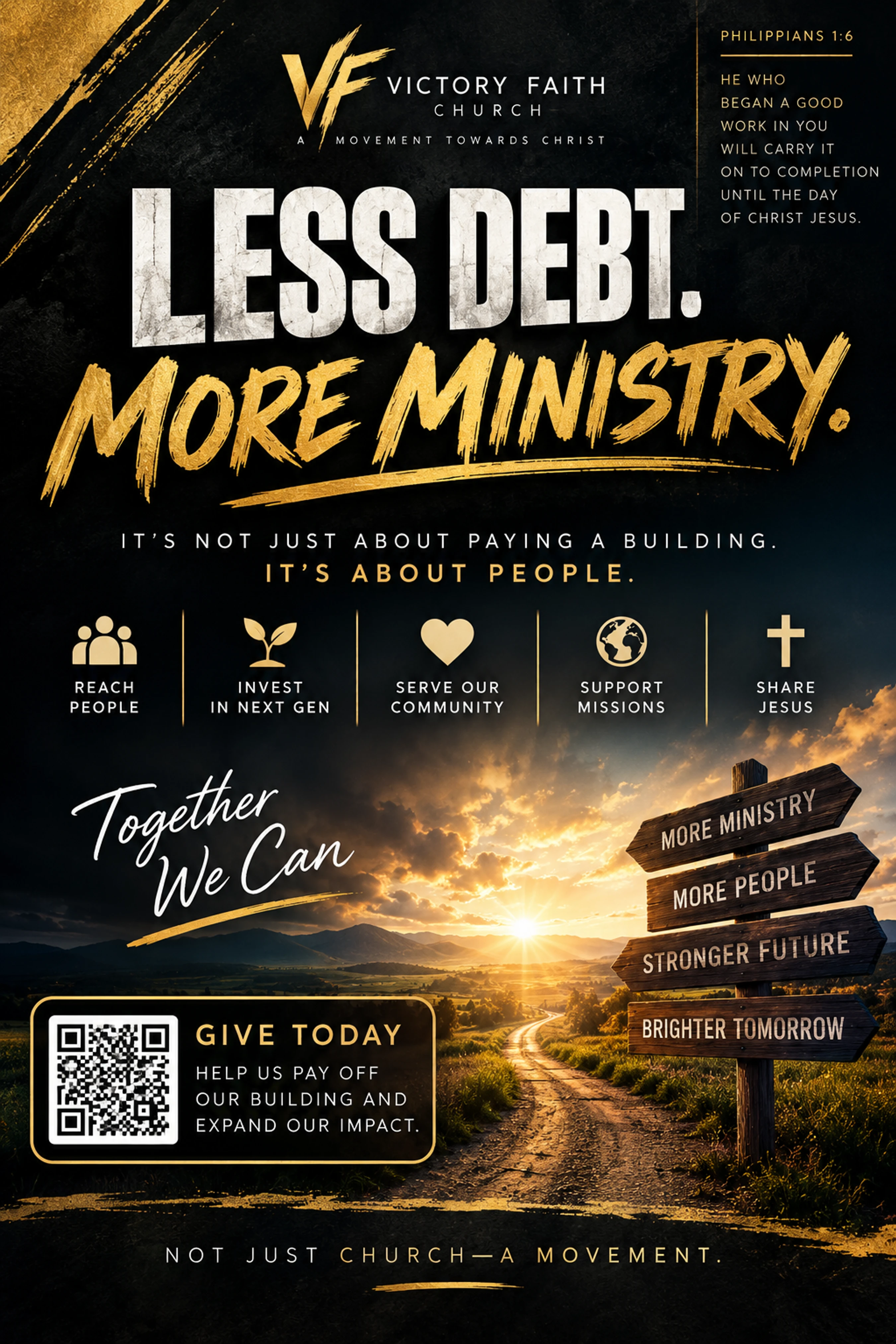 LESS DEBT. MORE MINISTRY.