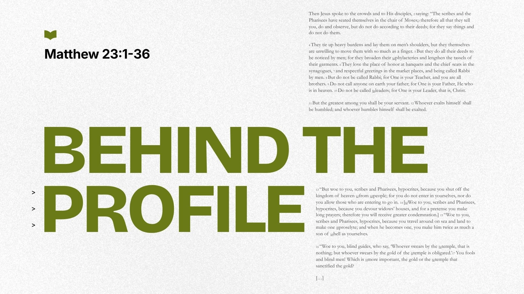 Behind the Profile