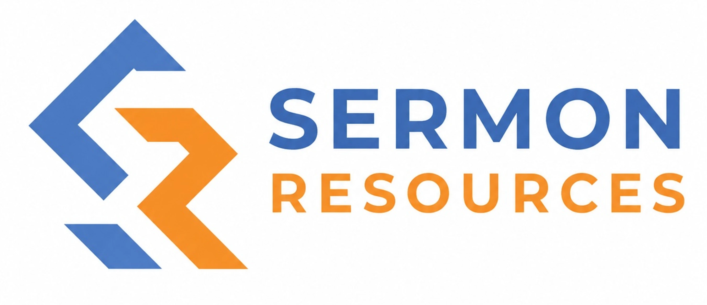 The logo for Sermon Resources, featuring an abstract blue and orange symbol next to the company name. 'SERMON' is in blue and 'RESOURCES' is in orange.