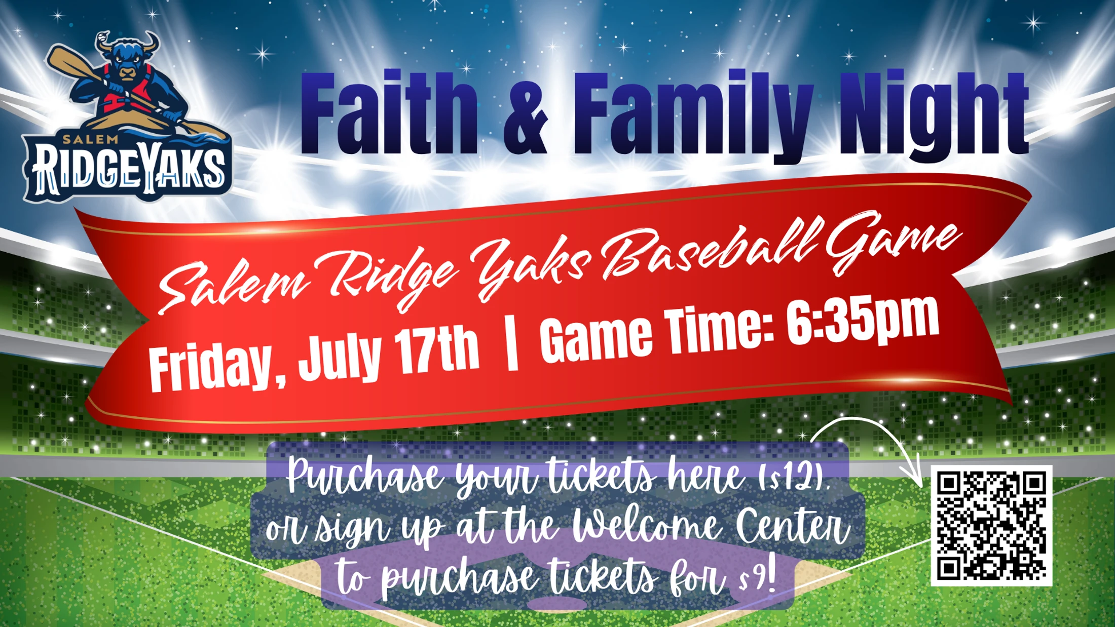 Faith and Family Baseball Night