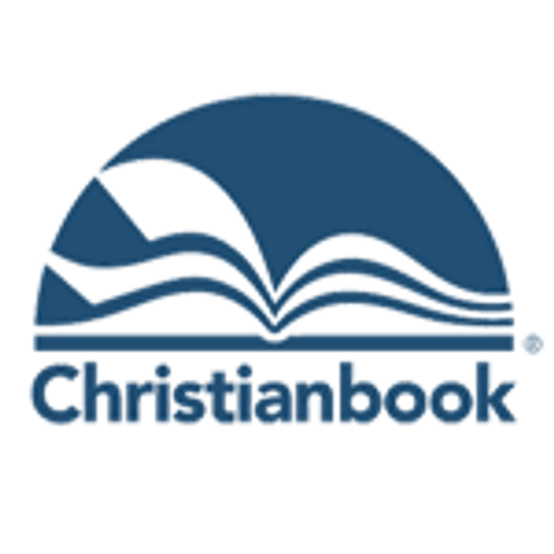 The logo for Christianbook, featuring a blue semi-circle with an abstract open book graphic above the company name in a matching blue font.