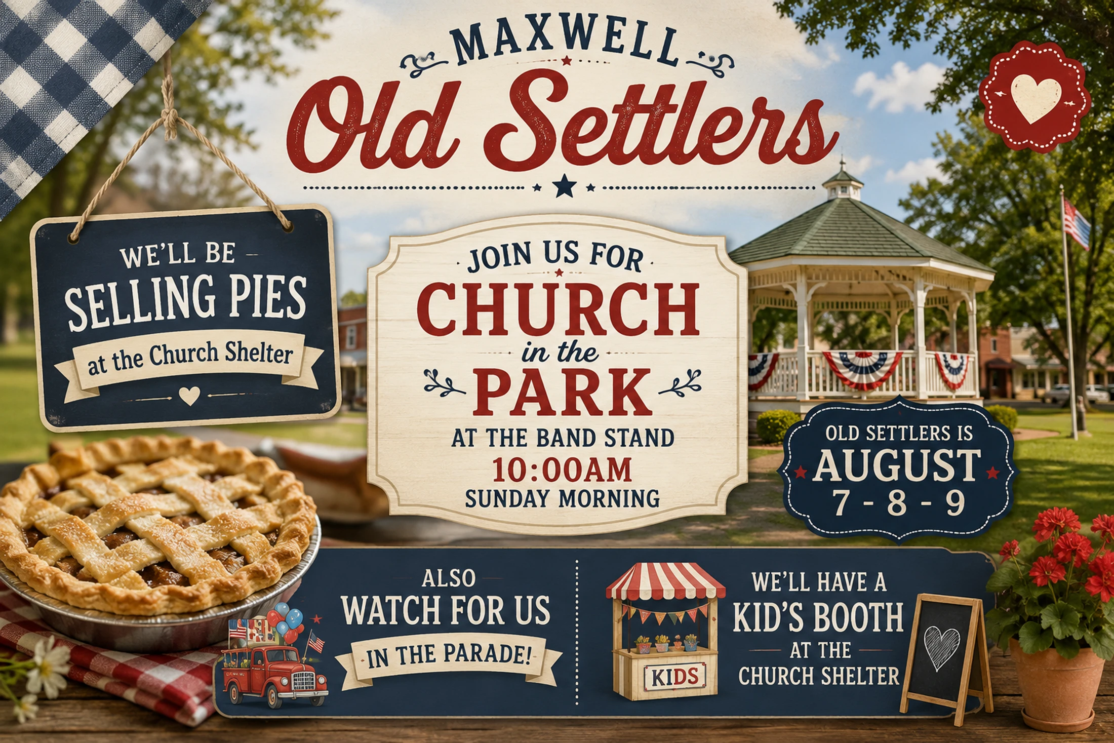 Maxwell Old Settlers Pies- Church Shelter
