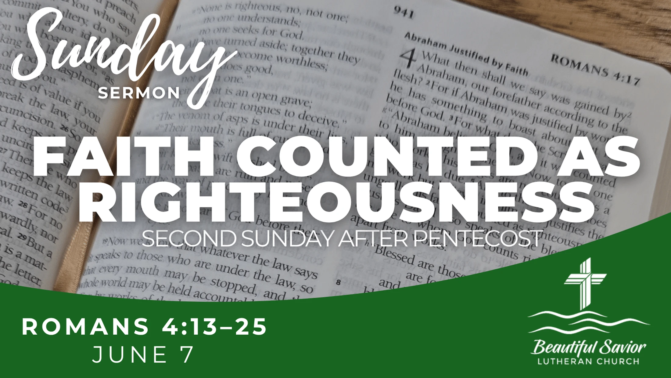 Faith Counted as Righteousness