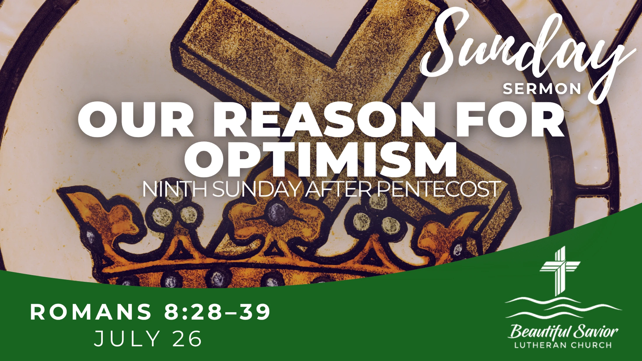 Our Reason for Optimism