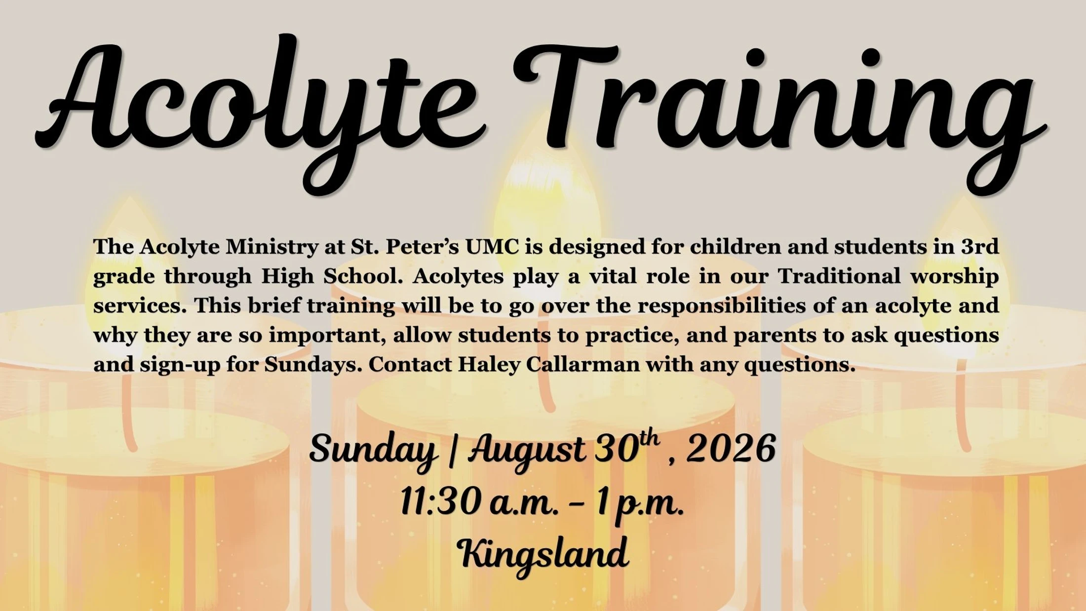 Acolyte Training