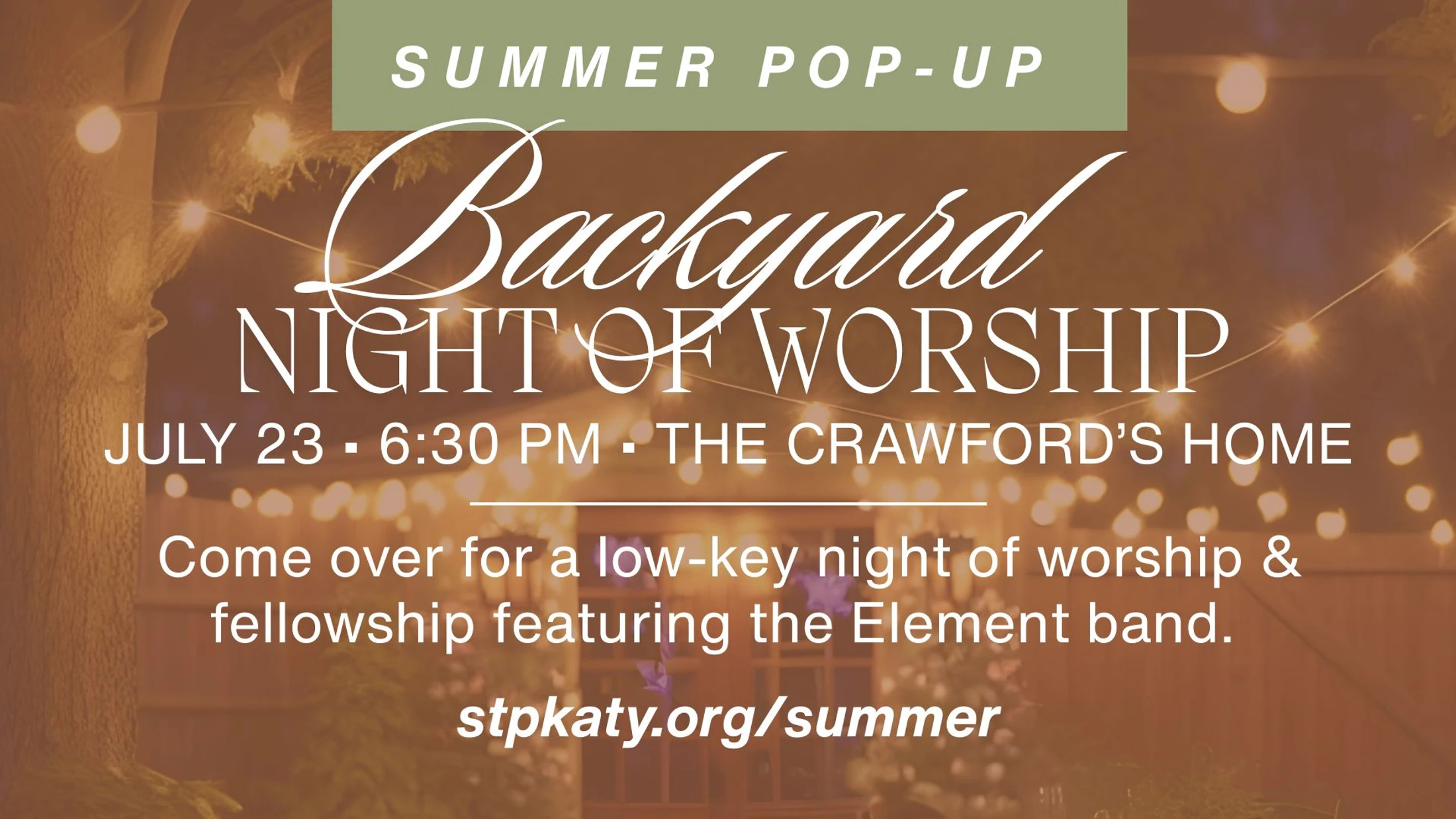 Backyard Night of Worship