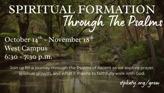 <div>Spiritual Formation Through The Psalms&nbsp;</div><div>Led by Pastor Calyn Donaldson</div>